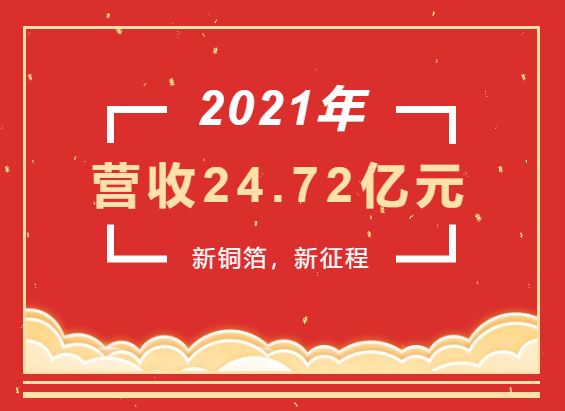 重磅喜讯 | 庄闲游戏
科技2021年度实现营业收入24.72亿元，同比增长93.49%